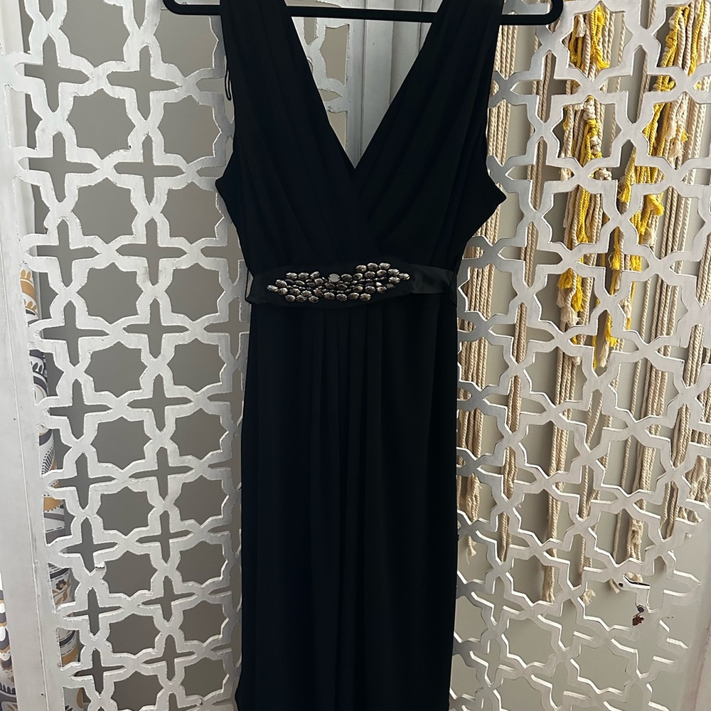 Fashion Bug Black Embellished Maxi Gown